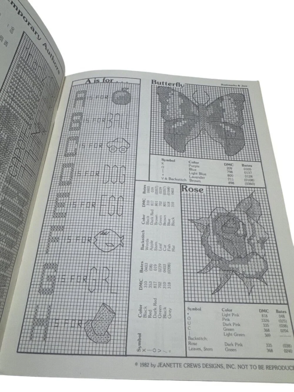 Bookmarks & Jars Jeanette Crews Designs 1982 Amy Stallings Skelton Cross Stitch